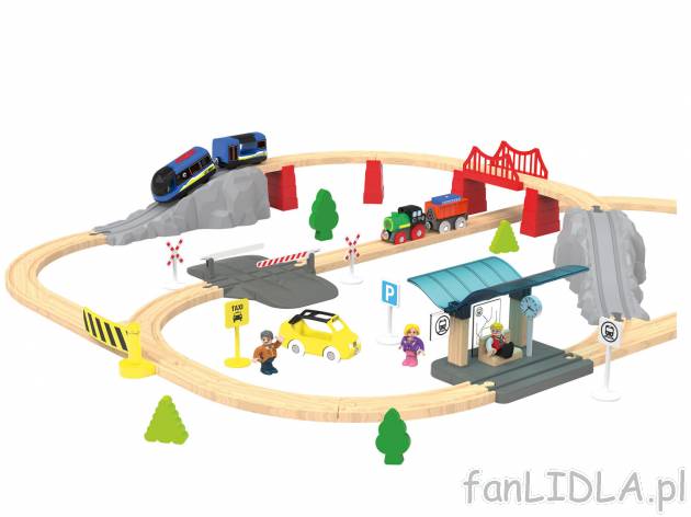 Drewniana kolejka Playtive Junior, cena 88,00 PLN 
- KOLEJKA: 60 ELEMENTÓW
- ...
