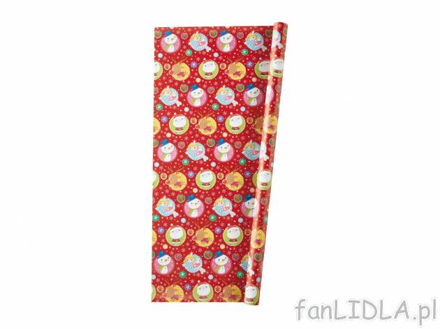 Papier prezentowy 0,7 x 5 m , cena 3,99 PLN za 1 szt.