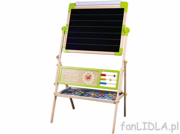 Dwustronna tablica edukacyjna Playtive Junior, cena 79,90 PLN 
- strona kredowa ...