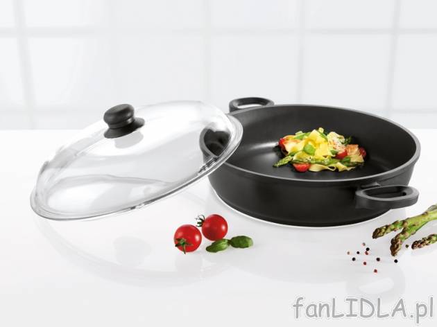 Patelnia ze szklaną pokrywką, średnica 32 cm Ernesto, cena 99,00 PLN za 1 opak. ...