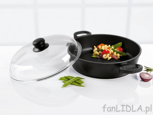 Patelnia ze szklaną pokrywką, średnica 28 cm Ernesto, cena 79,00 PLN za 1 opak. ...