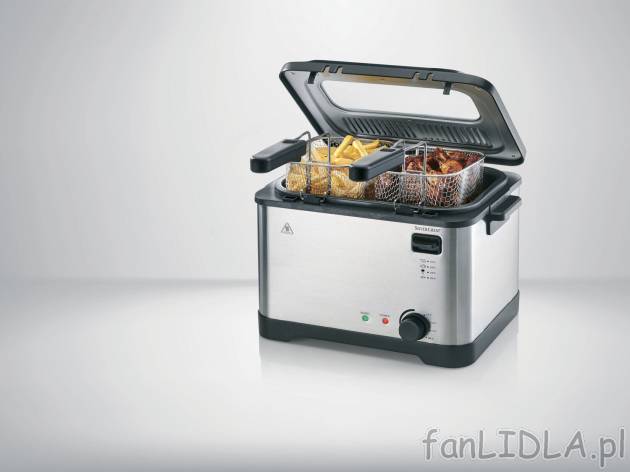 Frytkownica ze stali szlachetnej 2000 W , cena 159,00 PLN 
- zbiorik na olej oraz ...