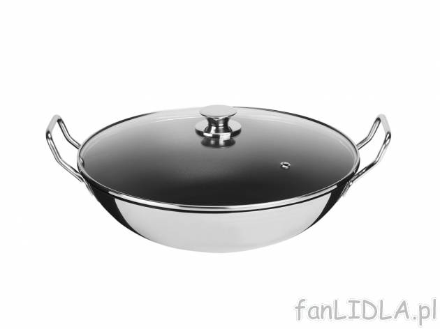 Patelnia wok ze stali szlachetnej Ø 36 cm Ernesto, cena 149,00 PLN 
- odpora na ...