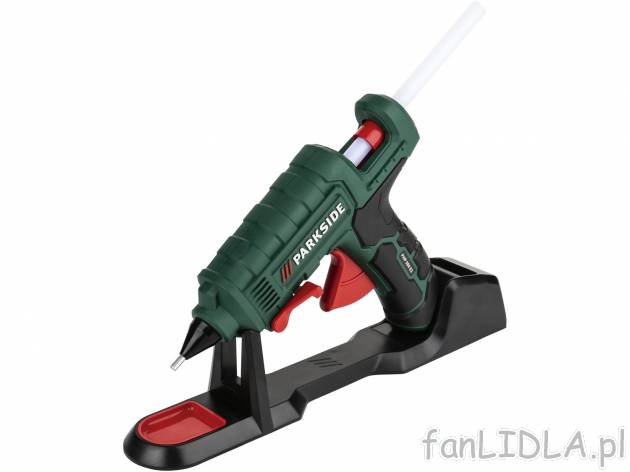 Pistolet do klejenia na gorąco Parkside, cena 44,99 PLN 
- w zestawie: 3 laski ...