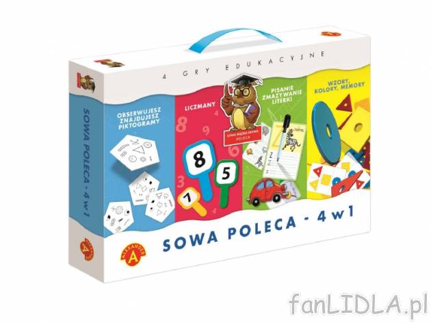Gra SOWA MĄDRA GŁOWA 4 w 1 , cena 39,99 PLN za 1 opa. 
- Liczba graczy: od 2 ...