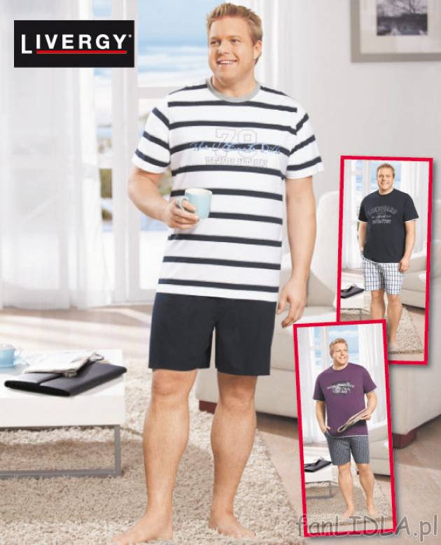 Piżama męska cena 34,99PLN
- luźny krój zapewnia komfort noszenia
- t-shirt ...