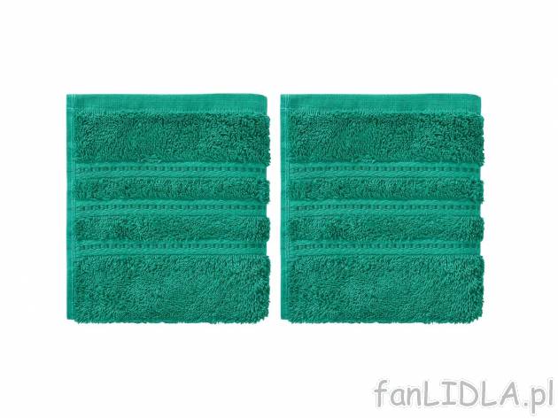 Ręczniki 30 x 50 cm, 2 szt. 500 g/m² Miomare, cena 11,99 PLN 
5 kolorów 
- ...