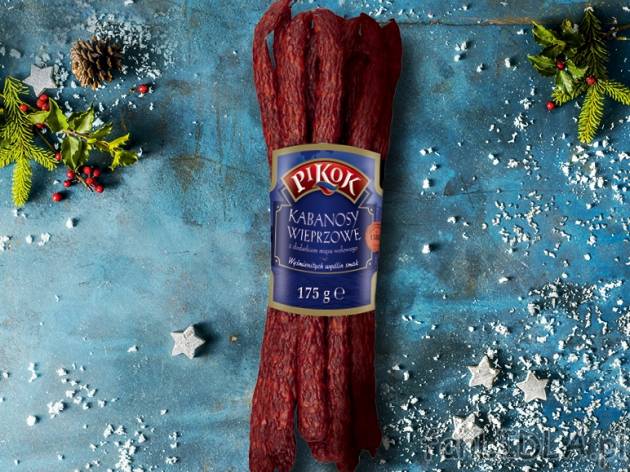 Pikok Kabanosy wieprzowe , cena 5,00 PLN za 175 g/1 opak., 100 g=3,08 PLN.