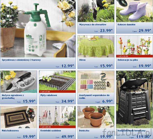 Gazetka Lidl do ogrodu - od 14 kwietnia czwartek 2011. Narzędzia ogrodnicze i do ...