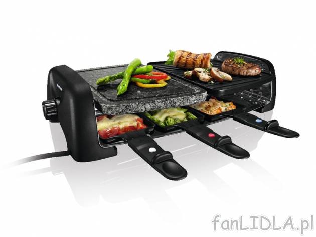 Grill elektryczny typu Raclette , cena 119,00 PLN za 1 szt. 
- moc 1400 W 
- obracana ...
