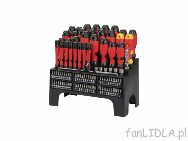 Zestaw śrubokrętów XXL, 101 części Powerfix, cena 109,00 PLN 
- z magnetycznymi ...