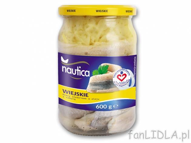 Nautica Filety śledziowe wiejskie , cena 8,00 PLN za 600 g/1 opak., 1 kg=20,48/16,38 ...