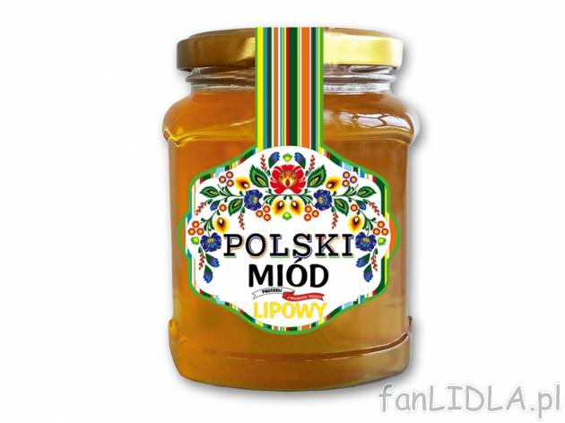 Mazurskie Miody Miód lipowy , cena 10,00 PLN za 400 g/1 opak., 1 kg=27,48 PLN.