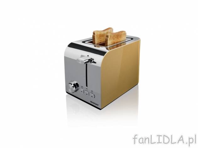 Toster 850 W , cena 89,90 PLN za 1 szt. 
- 7-poziomowy regulator opiekania 
- ...