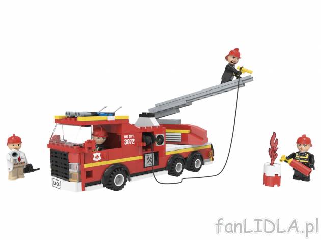 Zestaw klocków Playtive, cena 34,99 PLN 
wóz strażacki z drabiną 
- 270 części
Opis

- ...