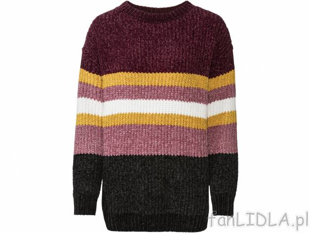 Sweter z szenili Esmara, cena 39,99 PLN 
- rozmiary: S-L
- modny, gruby splot
- ...
