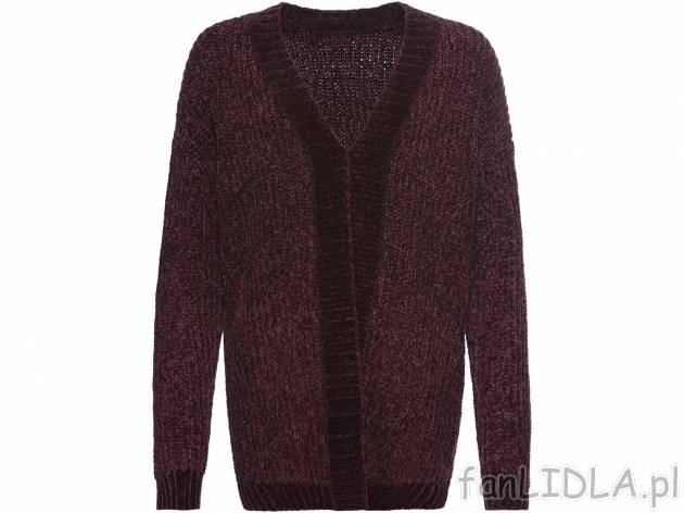 Kardigan z szenili Esmara, cena 39,99 PLN 
- rozmiary: S-L
- elegancki, klasyczny ...