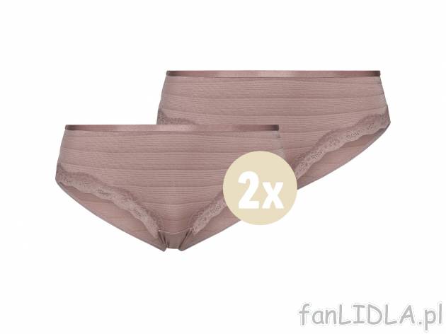 Majtki z koronką, 2 pary Esmara Lingerie, cena 22,99 PLN 
cena dot. wyłącznie ...