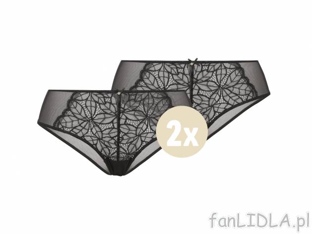 Majtki z koronką, 2 pary Esmara Lingerie, cena 22,99 PLN 
cena dot. wyłącznie ...