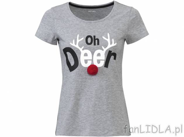 T-shirt damski Esmara, cena 19,99 PLN  
-  rozmiary: XS-L
Dostępne rozmiary

Opis