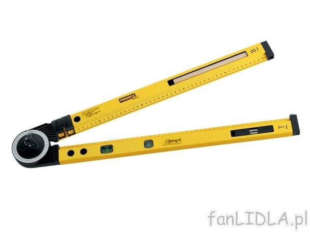 Kątomierz z poziomicą Powerfix, cena 45,99 PLN za 1 szt. 
- poziomica do precyzyjnych ...