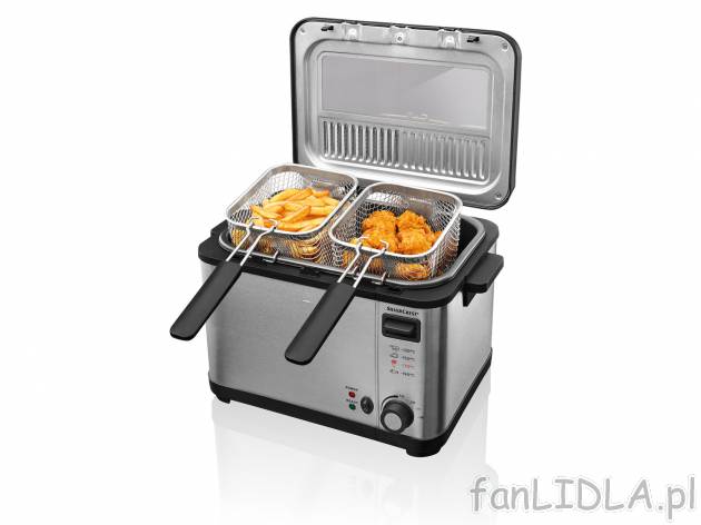 Frytkownica ze stali szlachetnej 2000 W , cena 159,00 PLN za 1 opak. 
- zdejmowana ...