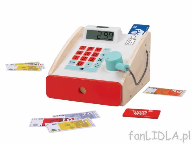 Drewniany zestaw do zabawy w sklep Playtive Junior, cena 39,99 PLN 
kasa
Opis

- ...