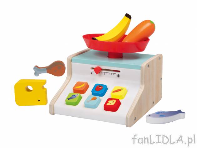 Drewniany zestaw do zabawy w sklep Playtive Junior, cena 39,99 PLN 
waga
Opis

- ...