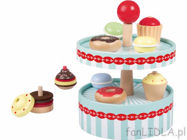Drewniany zestaw do zabawy w sklep Playtive Junior, cena 39,99 PLN 
lodziarnia
Opis

- ...