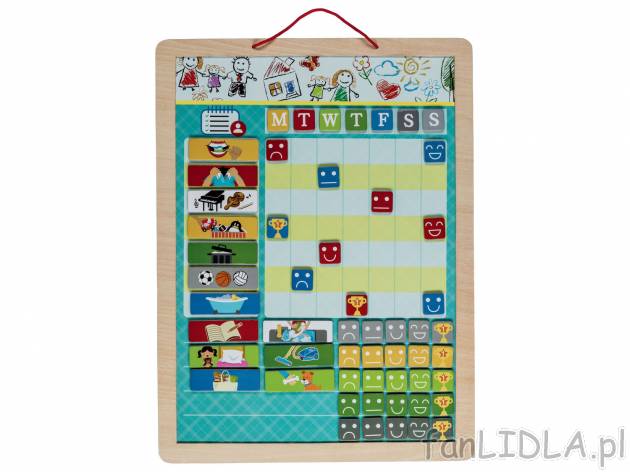 Drewniana zabawka edukacyjna Playtive Junior, cena 34,99 PLN 
tablica magnetyczna ...
