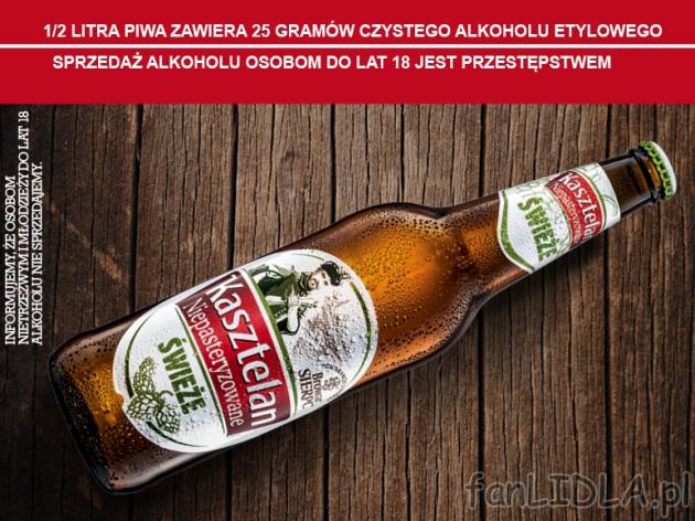 Kasztelan , cena 2,00 PLN za 660 ml/1 but., 1 l=3,36 PLN.