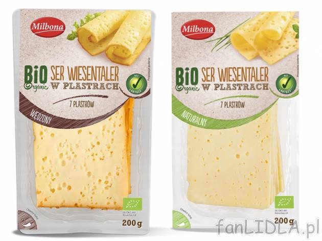 Milbona Bio-Ser Wiesentaler , cena 4,00 PLN za 200 g/1 opak., 100 g=2,50 PLN.