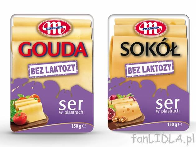 Mlekovita Ser bez laktozy , cena 2,00 PLN za 150 g/1 opak., 100 g=1,93 PLN.