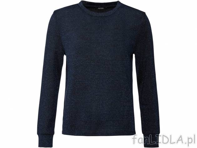 Sweter Esmara, cena 29,99 PLN 
- z błyszczącej dzianiny
- rozmiary: S-L
Dostępne ...