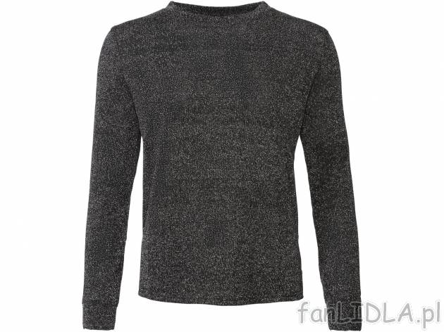 Sweter Esmara, cena 29,99 PLN 
- z błyszczącej dzianiny
- rozmiary: XS-L
Dostępne ...