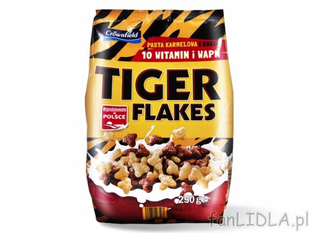 Crownfield Płatki zbożowe o smaku karmelowo-kakaowym , cena 2,00 PLN za 250 g/1 ...