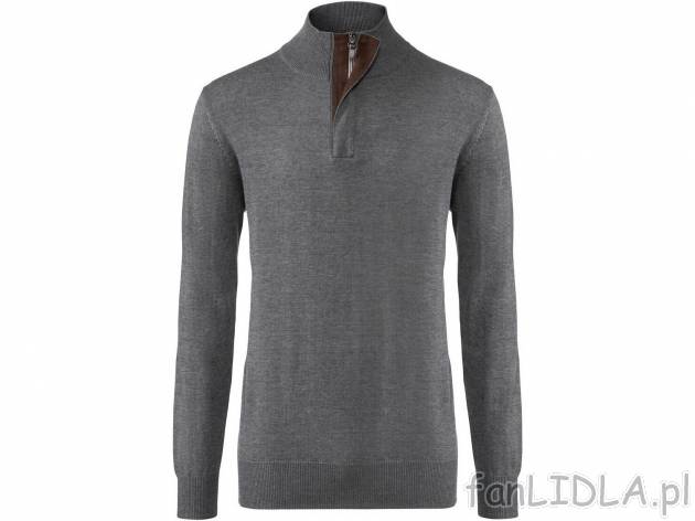 Sweter z bawełną Livergy, cena 39,99 PLN 
- rozmiary: M-XXL
- p&oacute;łgolf ...