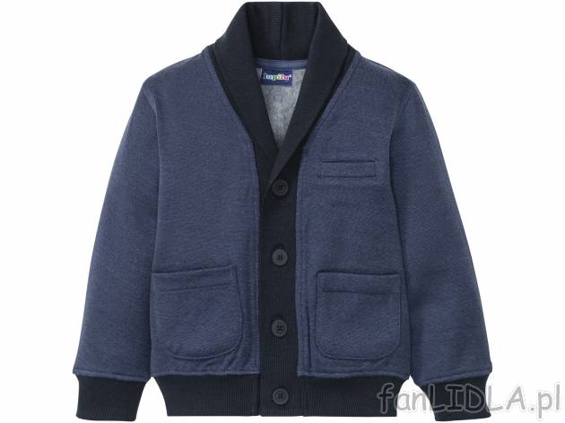 Bluza zapinana na guziki Lupilu, cena 29,99 PLN 
- rozmiary: 86-116
- modne łaty ...