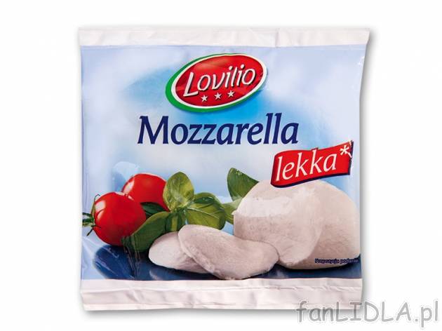 Lovilio Ser mozzarella light , cena 1,00 PLN za 125 g/1 opak., 100 g=1,43 PLN.