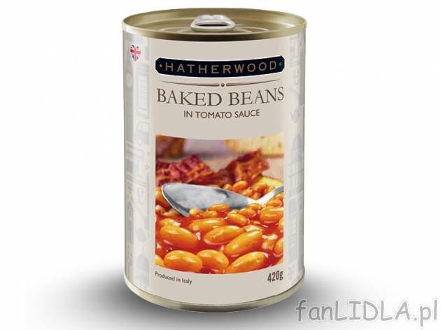 Hatherwood Fasola pieczona w sosie pomidorowym , cena 1,00 PLN za 420 g/1 pusz., ...