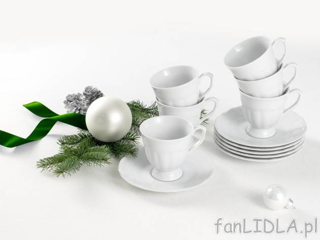 Porcelanowy zestaw kawowy Maria Teresa, biały Chodzież Porcelana, cena 69,00 PLN ...