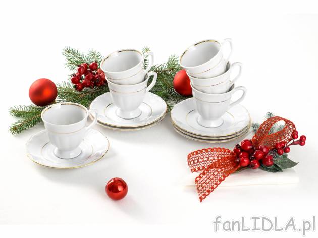 Porcelanowy zestaw kawowy Maria Teresa, linia złota Chodzież Porcelana, cena 99,00 ...