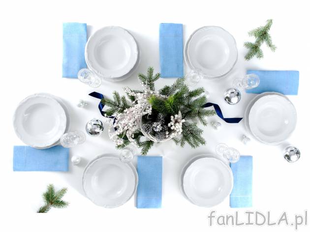 Porcelanowy zestaw obiadowy Maria Teresa, biały , cena 99,00 PLN 
- 18 części ...