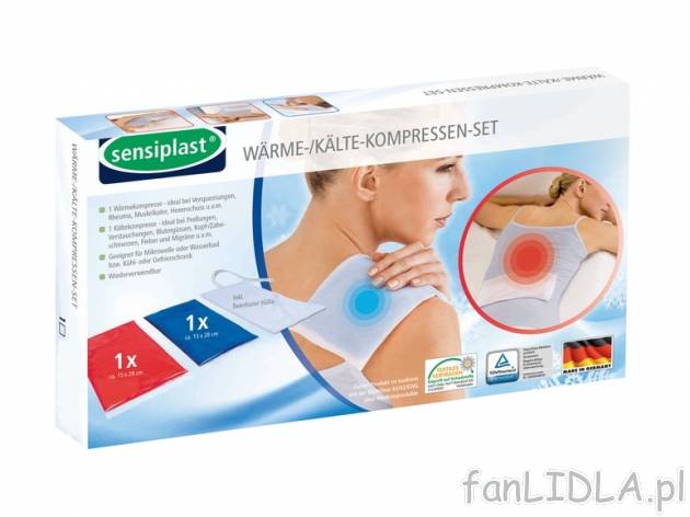 Kompresy, 2 szt. Sensiplast, cena 9,99 PLN za 2 szt. 
- w zestawie 2 kompresy chłodzące ...