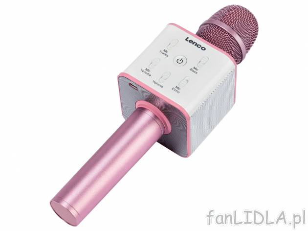 Mikrofon do karaoke z głośnikami Bluetooth® , cena 89,90 PLN 
2 kolory 
- 2 ...