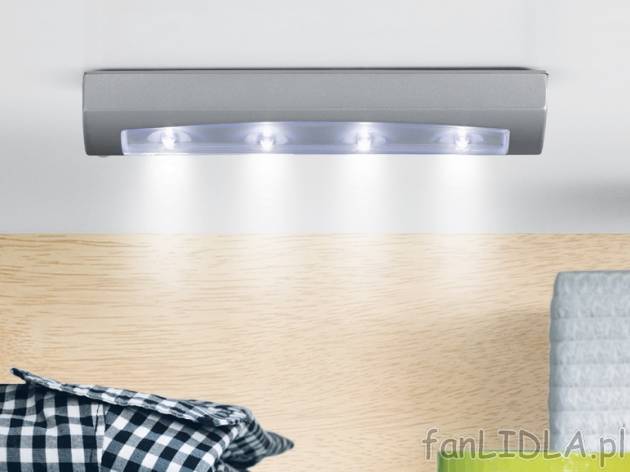 Lampa LED , cena 19,99 PLN za 1 szt. 
- zasilanie na baterie
- 4 energooszczędne ...
