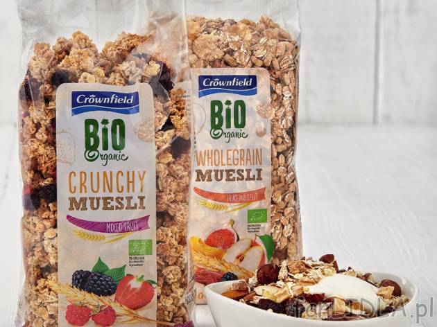 Crownfield Biomusli , cena 8,00 PLN za 500 g/1 opak., 1 kg=17,98 PLN.