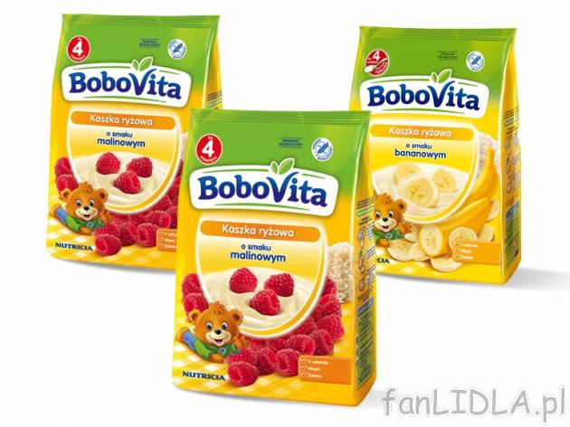 Bobovita Kaszka ryżowa , cena 3,00 PLN za 180 g/1 opak., 100 g=1,92 PLN. 
* Cena ...
