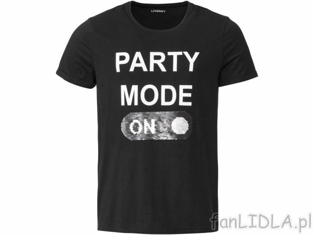 T-shirt męski Livergy, cena 24,99 PLN 
- 100% bawełny
- zmieniający się motyw ...