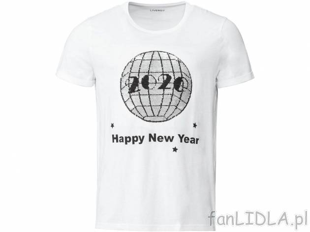 T-shirt męski Livergy, cena 24,99 PLN 
- 100% bawełny
- zmieniający się motyw ...